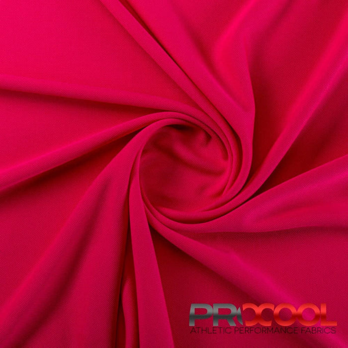 ProCool FoodSAFE® Medium Weight Pique Mesh CoolMax Fabric (W-336) with Child Safe in Magenta. Durability meets design.