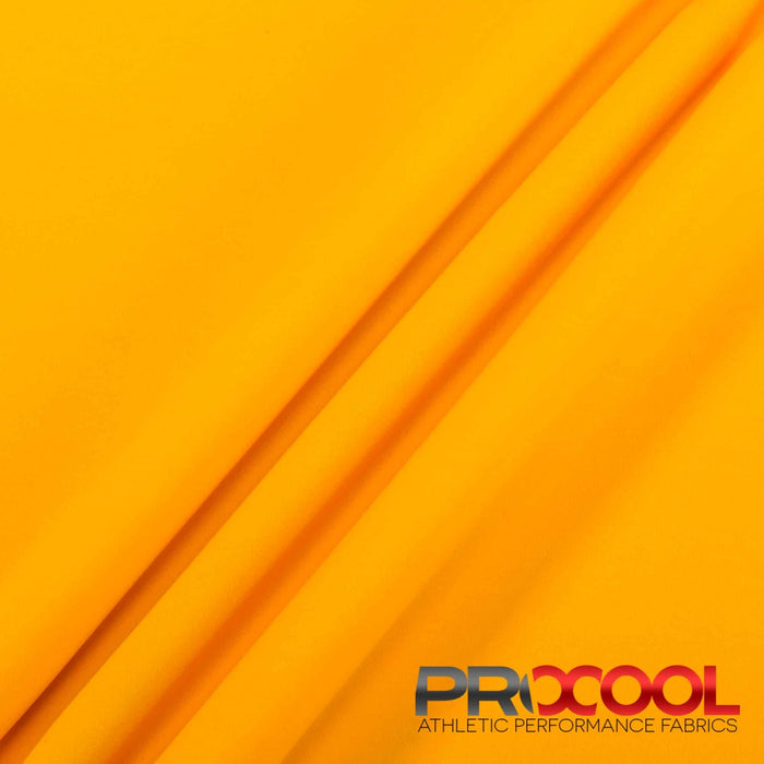 ProCool FoodSAFE® Lightweight Lining Interlock Fabric (W-341) in Sun Gold with Child Safe. Perfect for high-performance applications. 