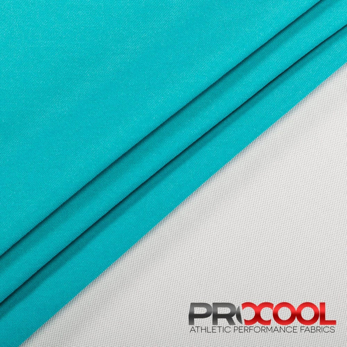 ProCool FoodSAFE® Medium Weight Xtra Stretch Jersey Fabric (W-346) in Deep Teal/White is designed for OneWayWicking. Advanced fabric for superior results.