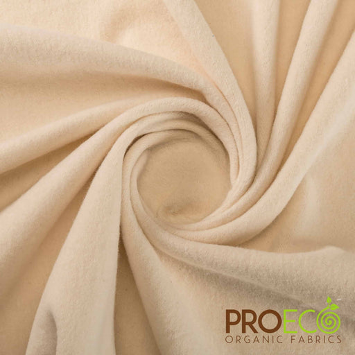 ProECO® Super Heavy Organic Cotton Fleece Silver Fabric Natural Used for Boot Liners