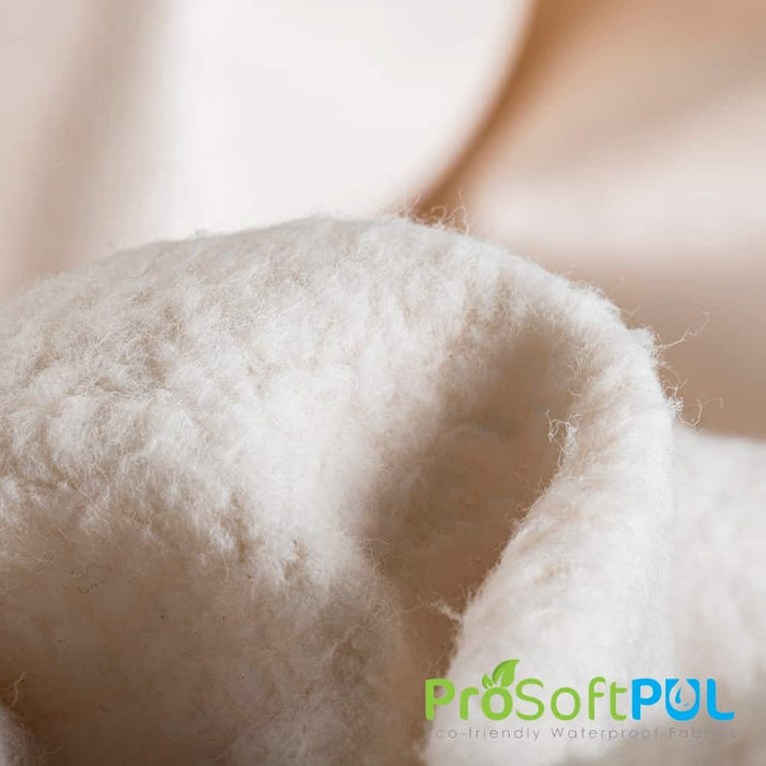 ProSoft FoodSAFE® Organic Cotton Sherpa Waterproof PUL Fabric Natural Used for Burp Cloths
