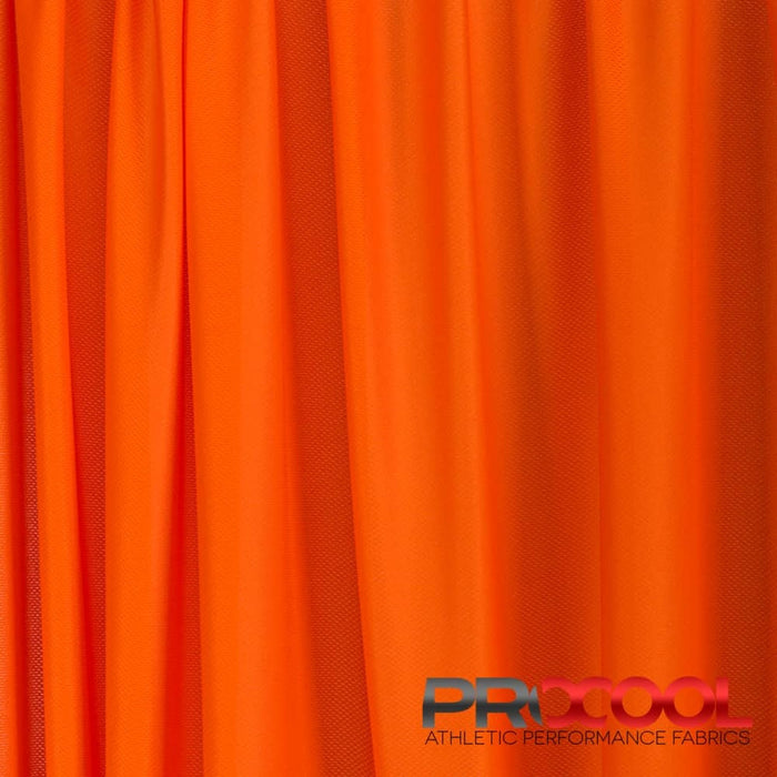ProCool FoodSAFE® Light-Medium Weight Jersey Mesh Fabric (W-337) in Blaze Orange is designed for Breathable. Advanced fabric for superior results.