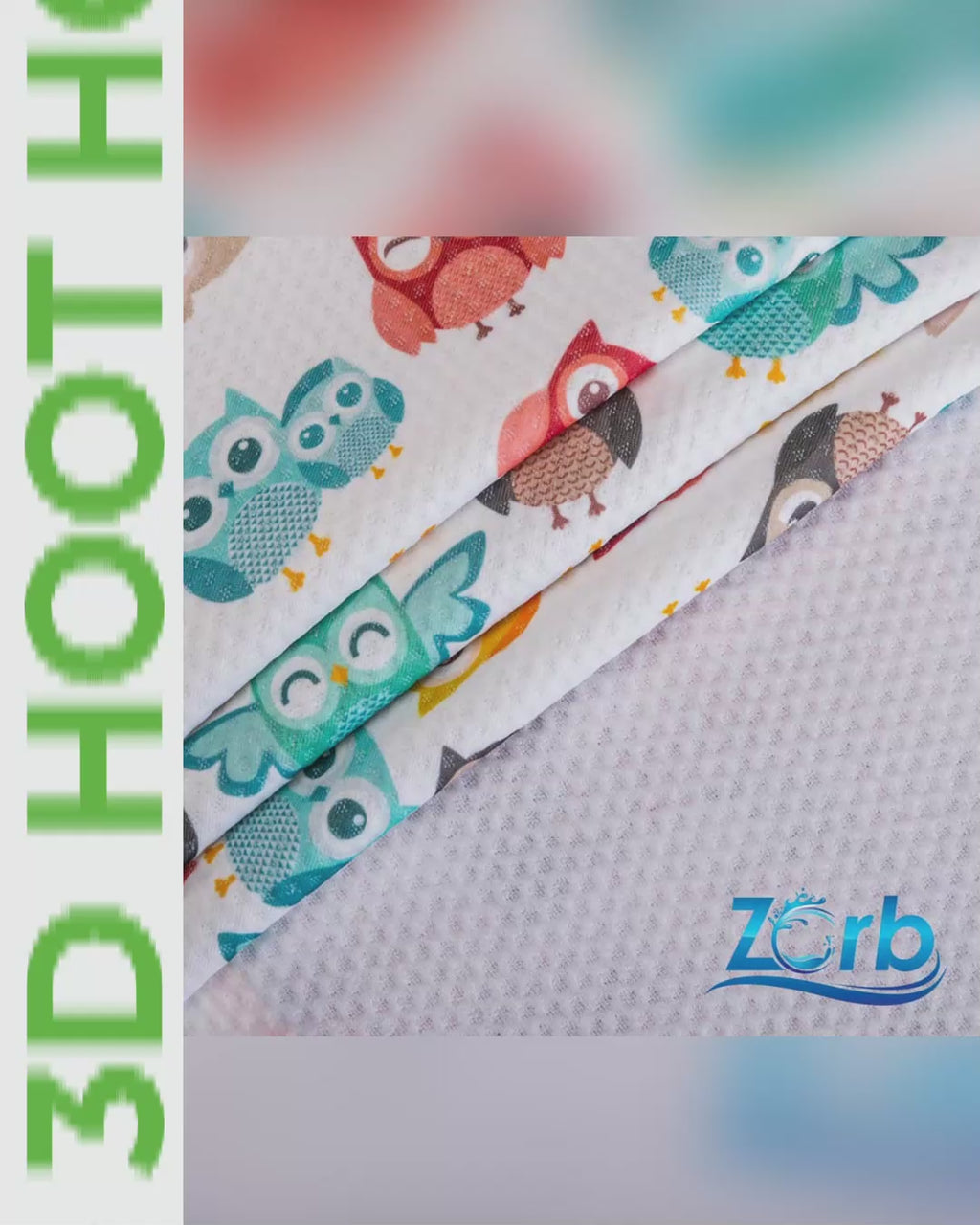 Zorb® 3D Bamboo Dimple (10cm x 10cm Swatch) - Cuddle Plush Fabrics