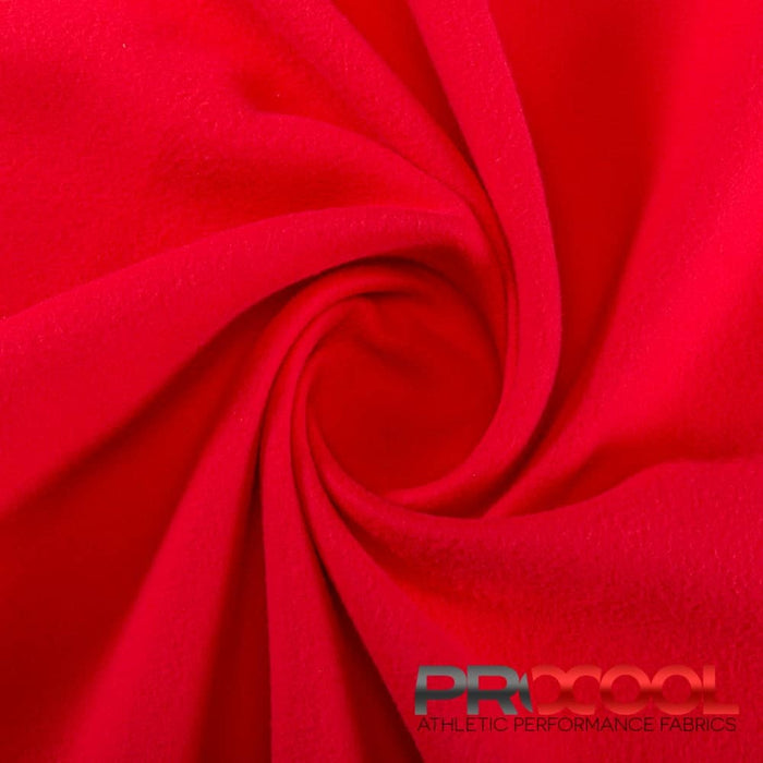 ProCool® Dri-QWick™ Sports Fleece Silver CoolMax Fabric (W-211) in Red, ideal for Fitness Wear. Durable and vibrant for crafting.