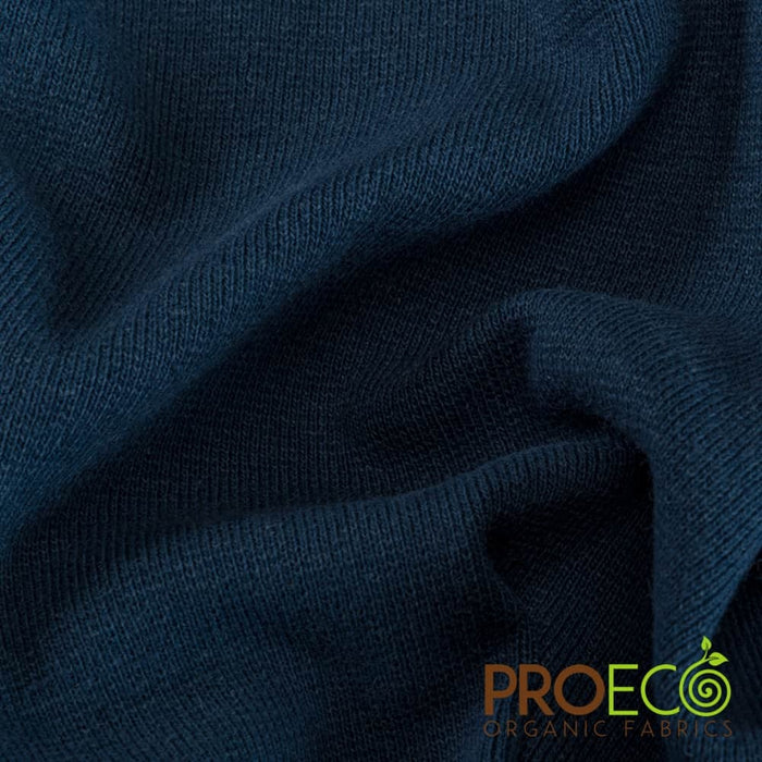 ProECO® Stretch-FIT Heavy Organic Cotton Rib Silver Fabric Midnight Navy Used for Pet potty pads