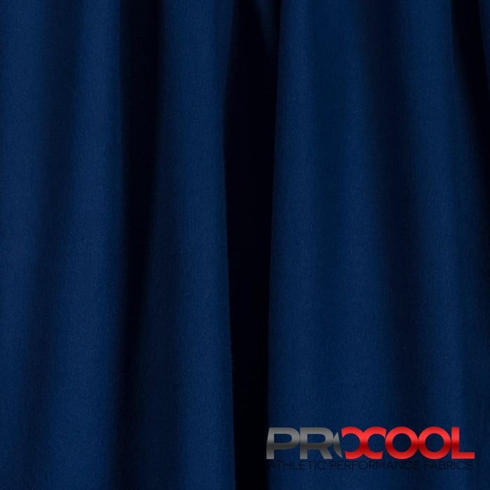 ProCool® Dri-QWick™ Sports Fleece Silver CoolMax Fabric (W-211) in Sports Navy, ideal for Jackets. Durable and vibrant for crafting.