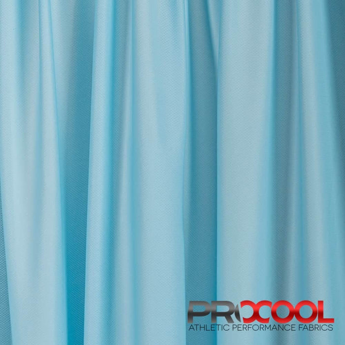 ProCool FoodSAFE® Light-Medium Weight Jersey Mesh Fabric (W-337) with HypoAllergenic in Baby Blue. Durability meets design.