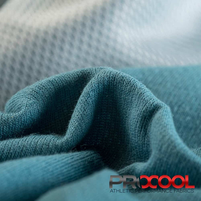 ProCool FoodSAFE® Light-Medium Weight Supima Cotton Fabric (W-345) with BioBased in Waterway/White. Durability meets design.