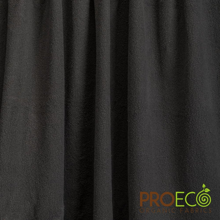 ProECO® Stretch-FIT Organic Cotton Fleece Silver Fabric Charcoal Used for Cloth Diapers