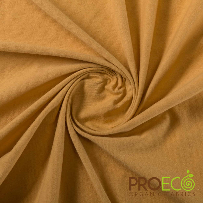 ProECO® Stretch-FIT Organic Cotton SHEER Jersey LITE Fabric Desert Sand Used for Cotton Rounds