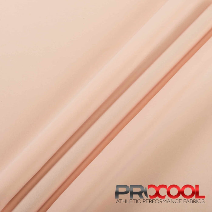 Luxurious ProCool FoodSAFE® Lightweight Lining Interlock Fabric (W-341) in Millennial Pink, designed for Cheer Uniforms. Elevate your craft.