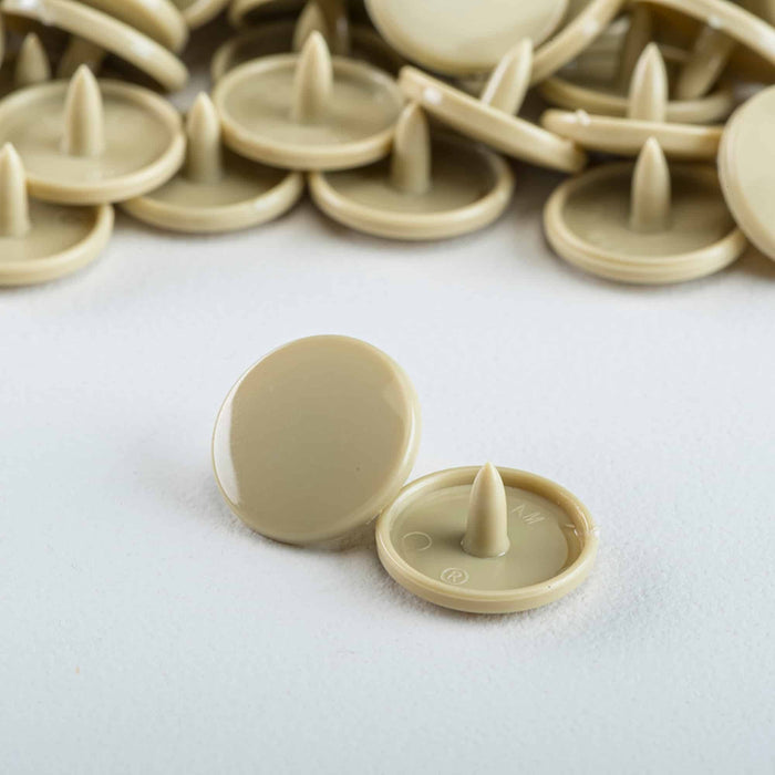 KAM Size 20 Snaps -100 piece Caps Soft Tan Used For Cloth Daipers