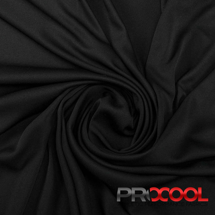 Luxurious ProCool® Performance Interlock CoolMax Fabric (W-440-Yards) in Black, designed for Cloth Diapers. Elevate your craft.