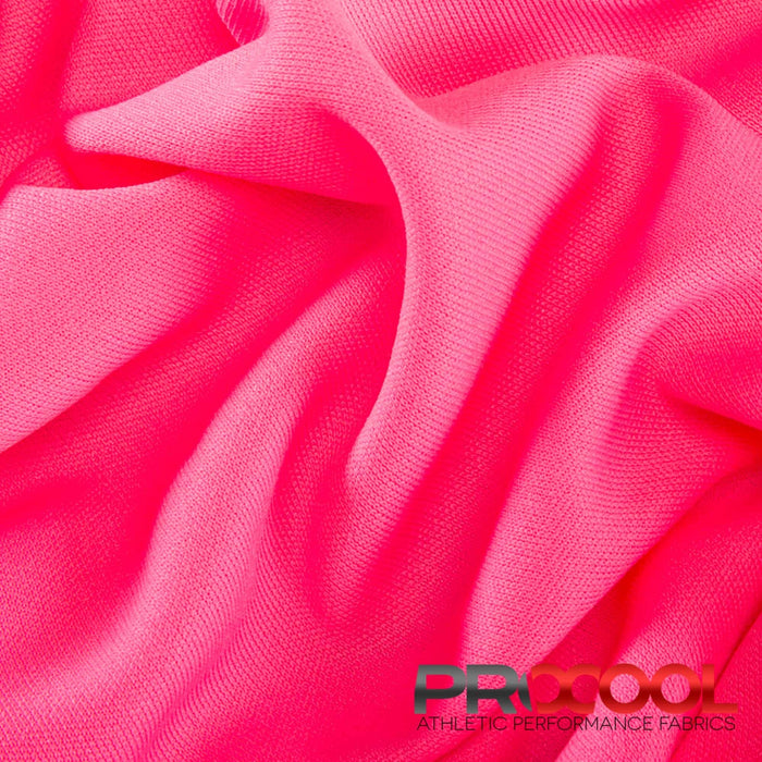 ProCool FoodSAFE® Lightweight Lining Interlock Fabric (W-341) in Neon Pink with Child Safe. Perfect for high-performance applications. 