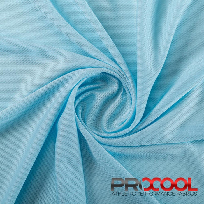 Introducing ProCool® Dri-QWick™ Jersey Mesh Silver CoolMax Fabric (W-433) with Antimicrobial in Baby Blue for exceptional benefits.