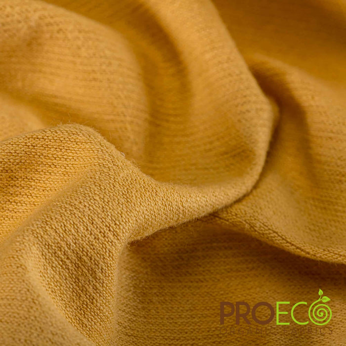 ProECO® Stretch-FIT Organic Cotton SHEER Jersey LITE Silver Fabric Desert Sand Used for Cuffs
