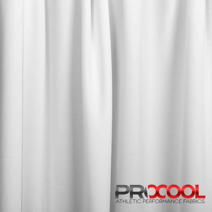 ProCool® Performance Interlock CoolMax Fabric (W-440-Rolls) in White with HypoAllergenic. Perfect for high-performance applications. 