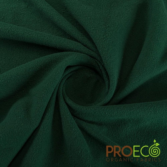 ProECO® Stretch-FIT Organic Cotton Fleece Silver Fabric Evergreen Used for Diaper Inserts