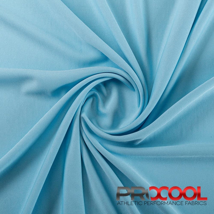 Craft exquisite pieces with ProCool® Dri-QWick™ Sports Pique Mesh CoolMax Fabric (W-514) in Baby Blue. Specially designed for Bicycling Jerseys. 