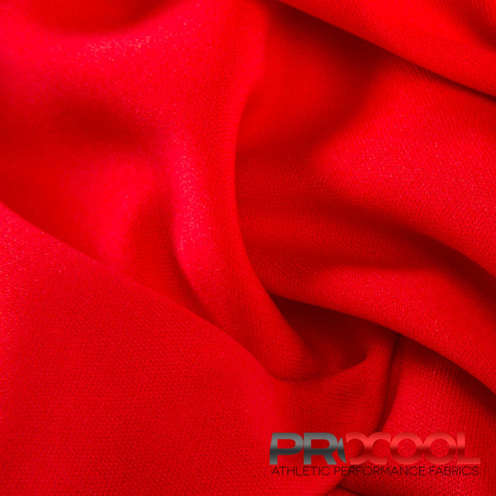 Meet our ProCool® Performance Interlock CoolMax Fabric (W-440-Rolls), crafted with top-quality Vegan in Red for lasting comfort.