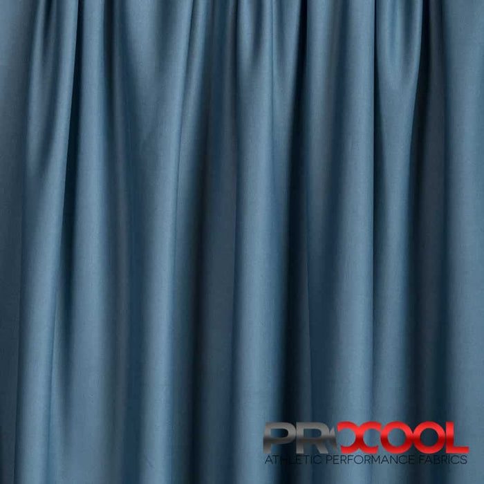 ProCool FoodSAFE® Medium Weight Xtra Stretch Jersey Fabric (W-346) with OneWayWicking in Denim Blue/Black. Durability meets design.