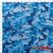 ProCool® Performance Interlock Print CoolMax Fabric (W-513) in Blue Hunter Camo, ideal for Bed Sheets. Durable and vibrant for crafting.