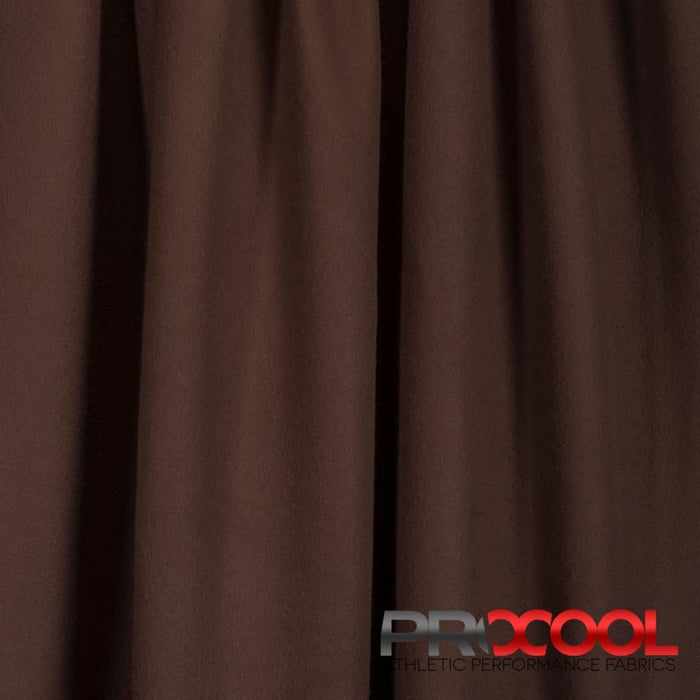 Luxurious ProCool® Dri-QWick™ Sports Fleece CoolMax Fabric (W-212) in Chocolate, designed for T-Shirts. Elevate your craft.