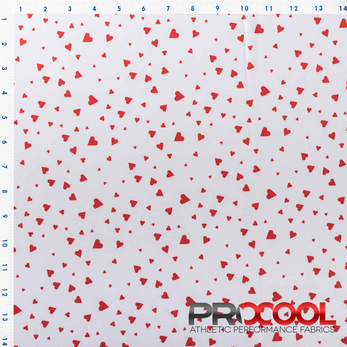Choose sustainability with our ProCool® Performance Interlock Silver Print CoolMax Fabric (W-624), in Sweetheart is designed for Light-Medium Weight