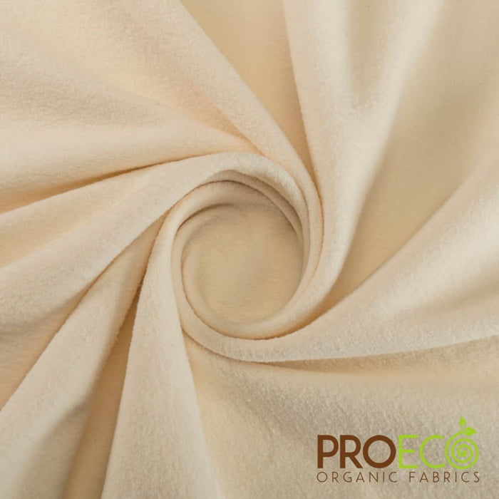 ProECO® Stretch-FIT Organic Cotton Fleece Fabric Winter White Used for Mop pads