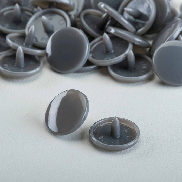 KAM Size 20 Snaps -100 piece Caps Charcoal Grey Used For Cloth Daipers