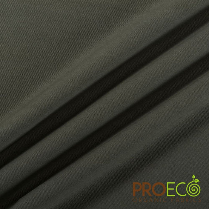 ProECO® Organic Cotton Twill Fabric Deep Olive Used for Feminine Pads