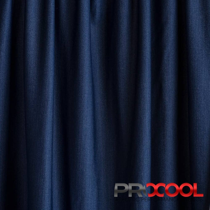 Meet our ProCool FoodSAFE® Medium Weight Xtra Stretch Jersey Fabric (W-346), crafted with top-quality OneWayWicking in Sports Navy/White for lasting comfort.