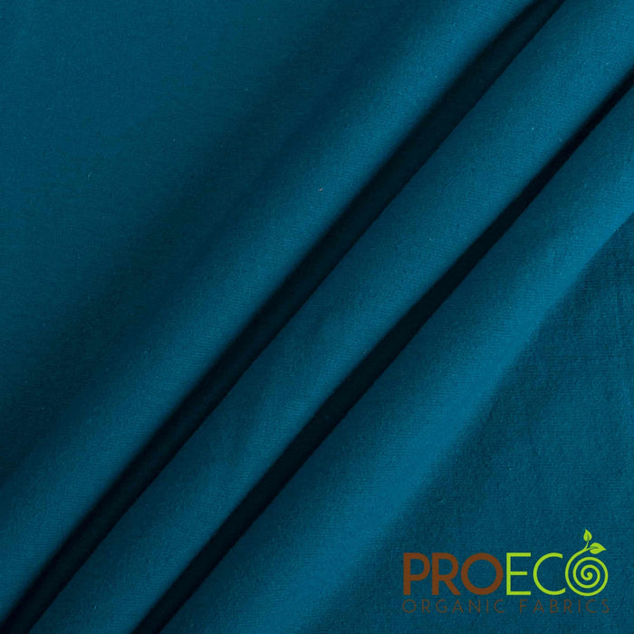 ProECO® Stretch-FIT Organic Cotton SHEER Jersey LITE Fabric Blue Lagoon Used for Feminine Pads