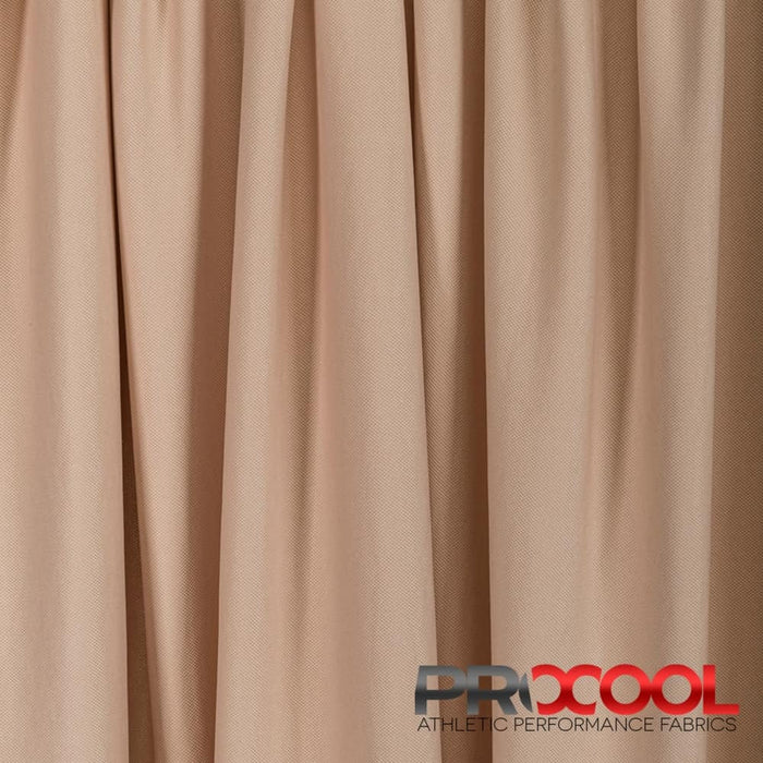 Choose sustainability with our ProCool FoodSAFE® Medium Weight Pique Mesh CoolMax Fabric (W-336), in Nude is designed for Child Safe