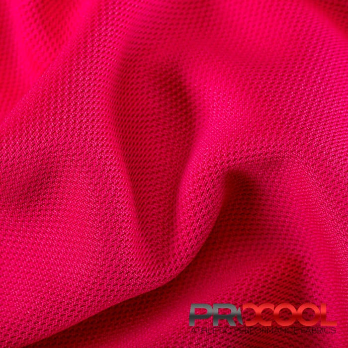 ProCool FoodSAFE® Medium Weight Pique Mesh CoolMax Fabric (W-336) in Magenta with Medium-Heavy Weight. Perfect for high-performance applications. 