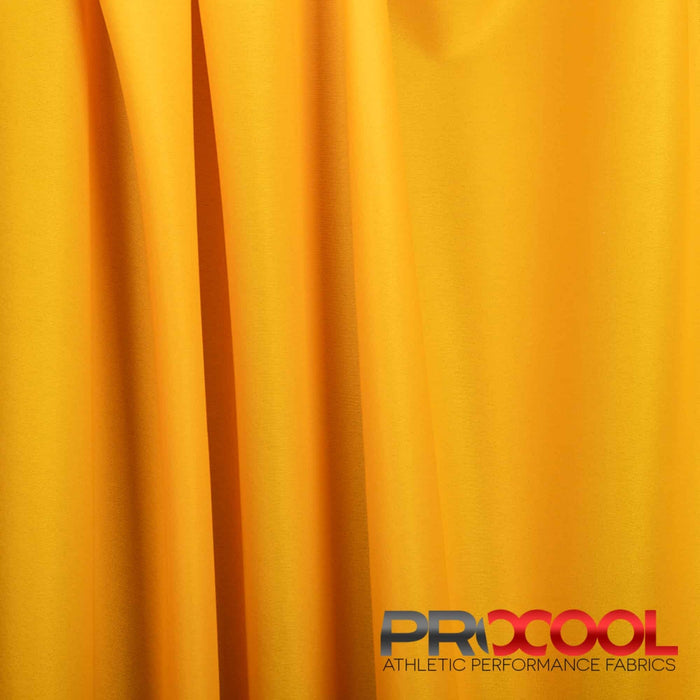 ProCool FoodSAFE® Lightweight Lining Interlock Fabric (W-341) in Sun Gold is designed for HypoAllergenic. Advanced fabric for superior results.