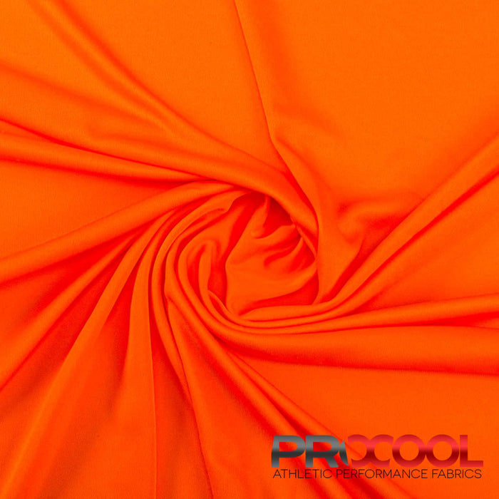 ProCool® Performance Interlock Silver CoolMax Fabric (W-435-Rolls) in Blaze Orange is designed for Light-Medium Weight. Advanced fabric for superior results.