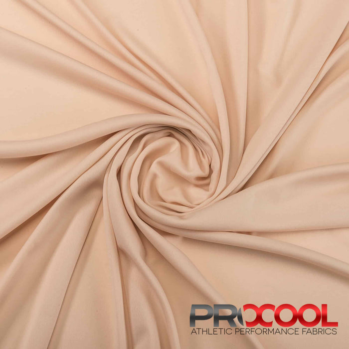 Stay dry and confident in our ProCool® Performance Interlock Silver CoolMax Fabric (W-435-Rolls) with Latex Free in Nude