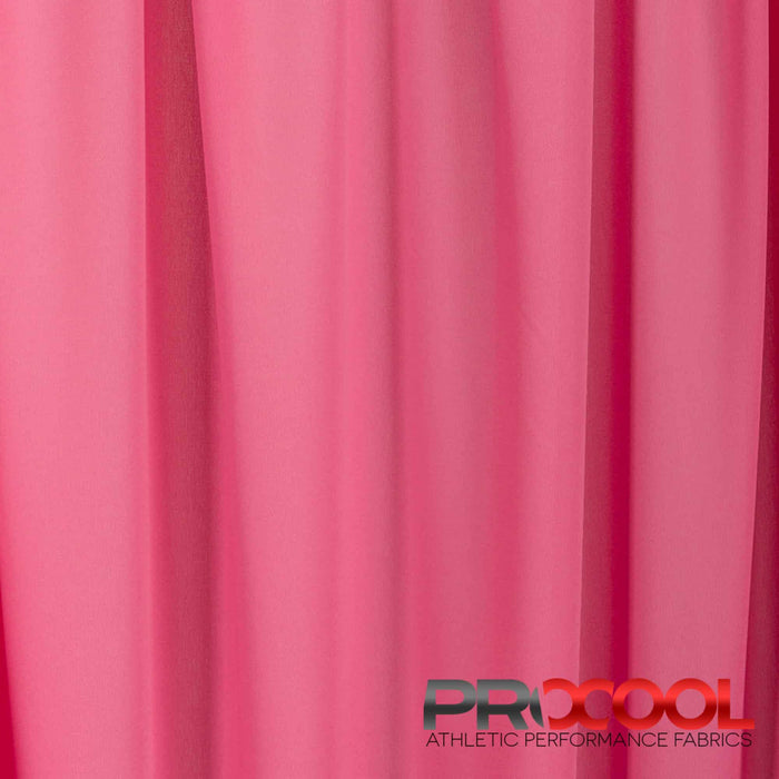 ProCool FoodSAFE® Lightweight Lining Interlock Fabric (W-341) with Stay Dry in Raspberry. Durability meets design.