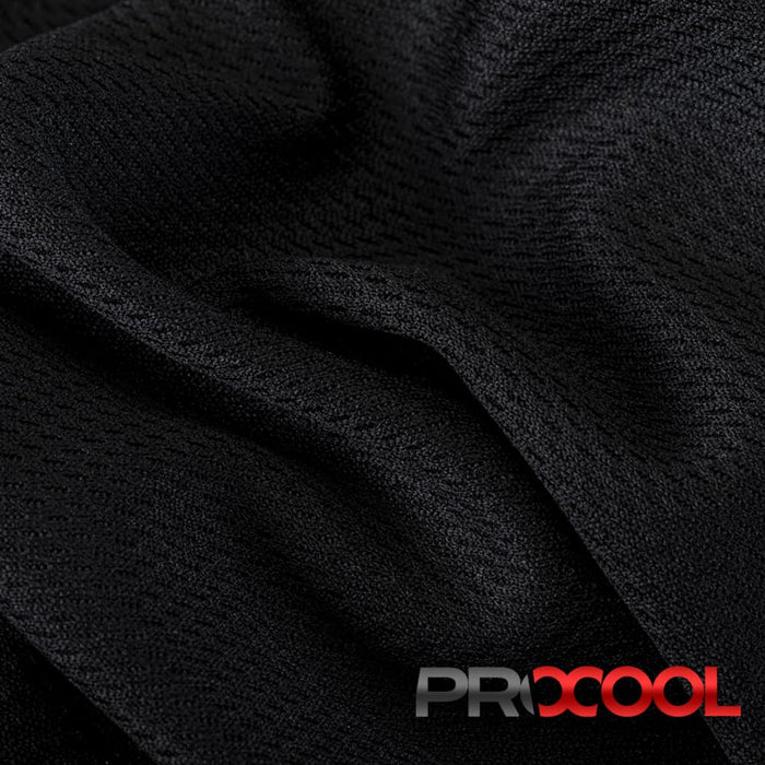 ProCool FoodSAFE® Light-Medium Weight Supima Cotton Fabric (W-345) in Black with BioBased. Perfect for high-performance applications. 