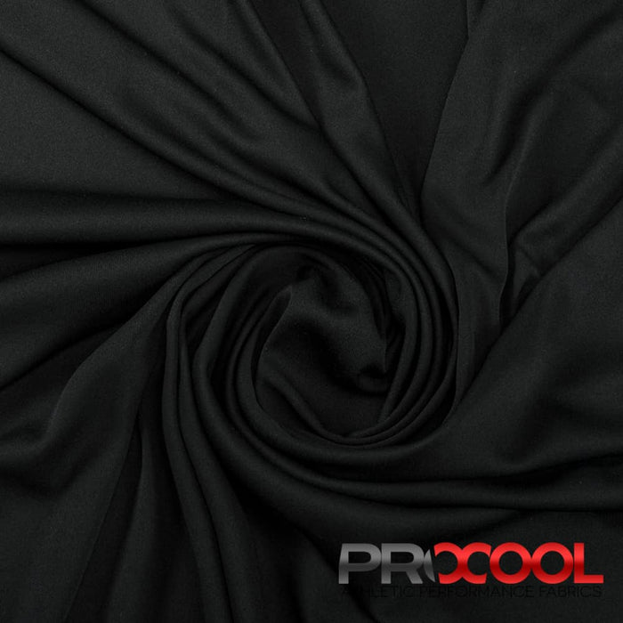 Experience the HypoAllergenic with ProCool® Heavy Performance Interlock CoolMax Fabric (W-654) in Black. Performance-oriented.