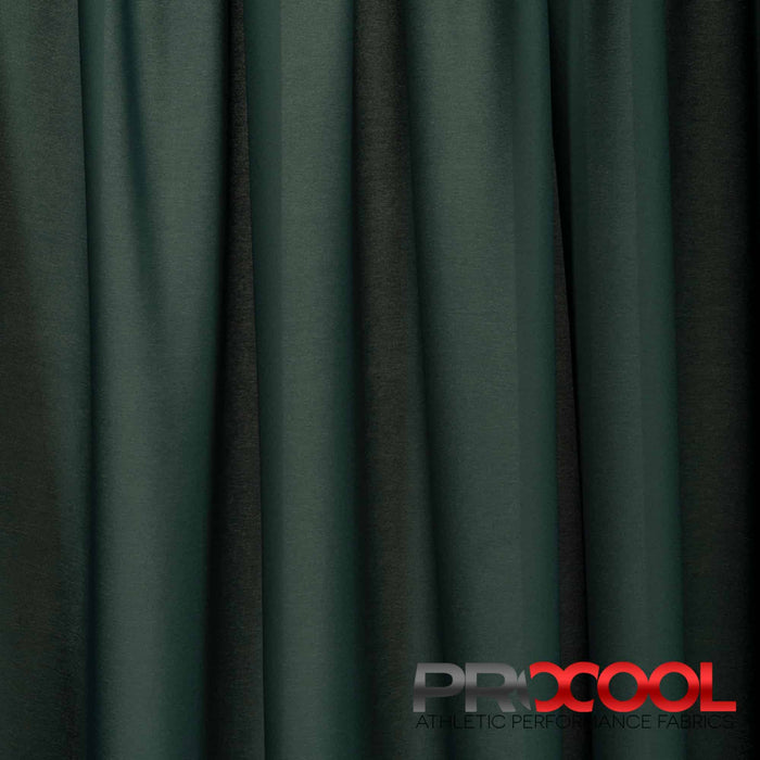 Experience the Child Safe with ProCool FoodSAFE® Lightweight Lining Interlock Fabric (W-341) in Deep Green. Performance-oriented.