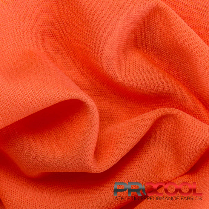 ProCool FoodSAFE® Lightweight Lining Interlock Fabric (W-341) in Living Coral with Stay Dry. Perfect for high-performance applications. 