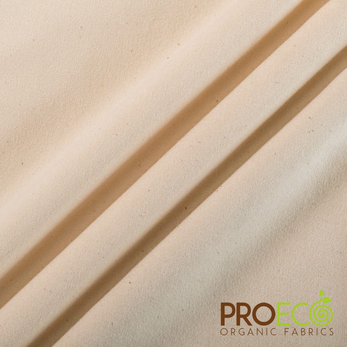 ProECO® Stretch-FIT Heavy Organic Cotton Jersey Silver Fabric Natural Used for Crib Bumpers
