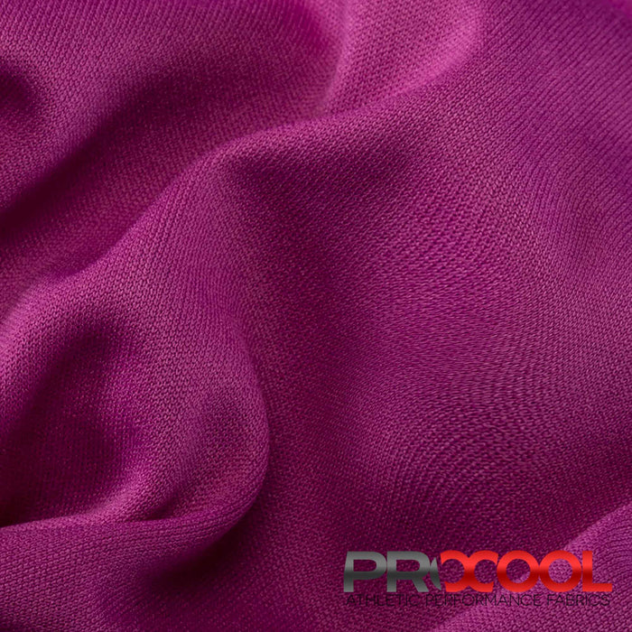 Stay dry and confident in our ProCool® Performance Interlock Silver CoolMax Fabric (W-435-Rolls) with Light-Medium Weight in Rich Orchid