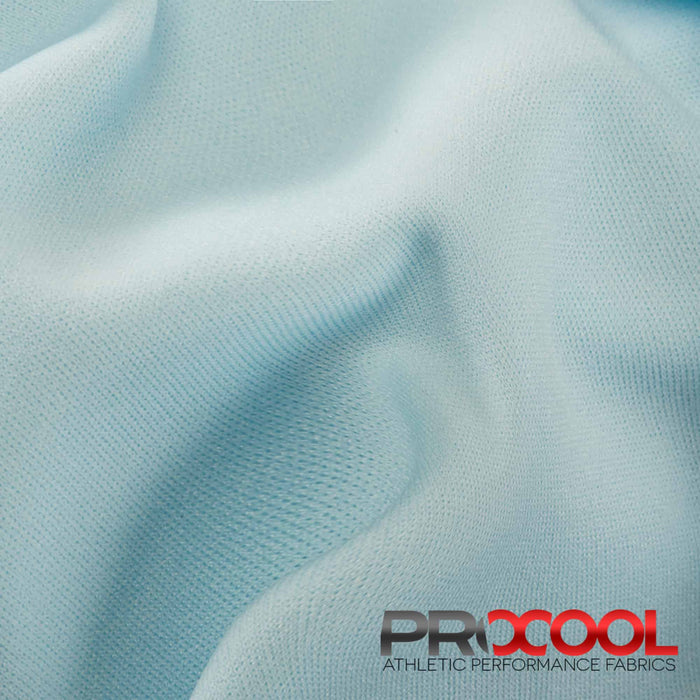 ProCool® Performance Interlock CoolMax Fabric (W-440-Yards) in Baby Blue with HypoAllergenic. Perfect for high-performance applications. 