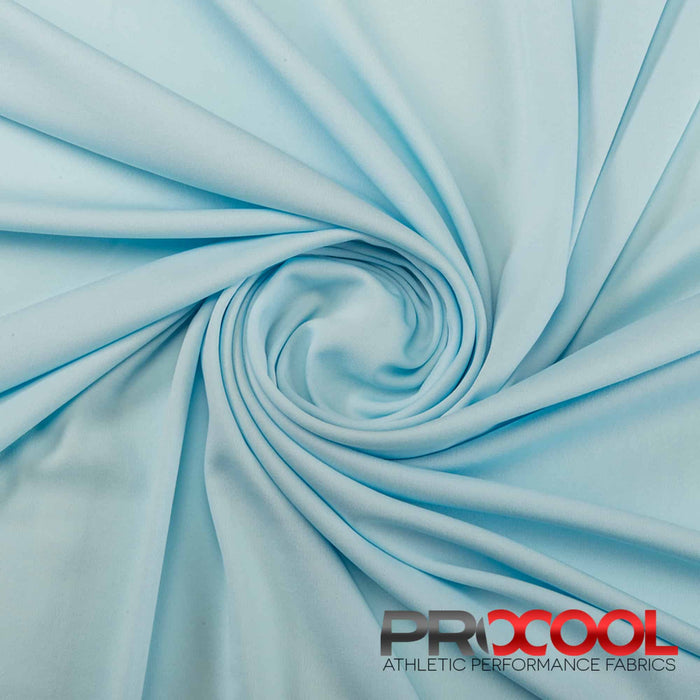 Introducing ProCool® Performance Interlock Silver CoolMax Fabric (W-435-Yards) with Antimicrobial in Baby Blue for exceptional benefits.
