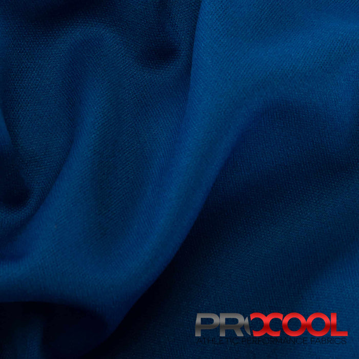 ProCool FoodSAFE® Lightweight Lining Interlock Fabric (W-341) with Stay Dry in Saturn Blue. Durability meets design.
