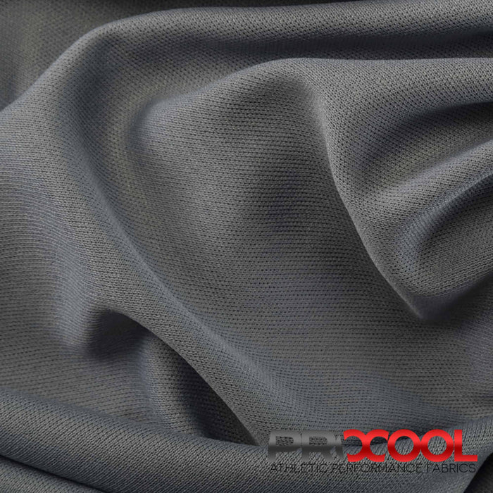 ProCool® Performance Interlock Silver CoolMax Fabric (W-435-Rolls) in Stone Grey, ideal for Tank Tops. Durable and vibrant for crafting.