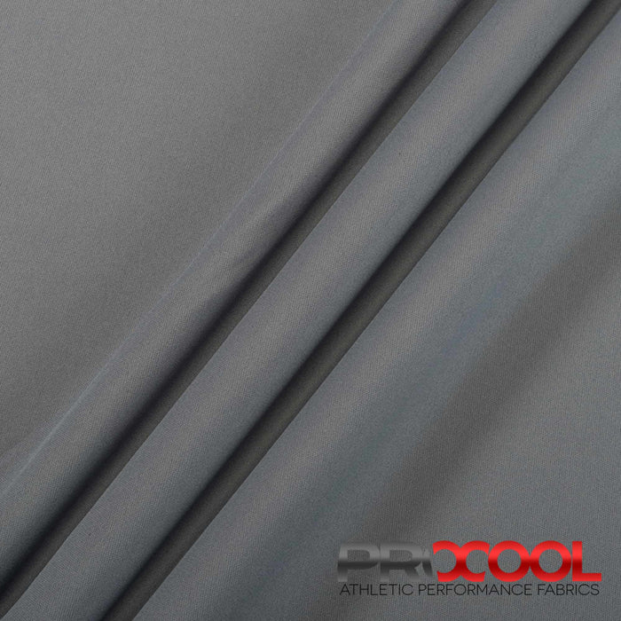 Discover the functionality of the ProCool® Performance Interlock Silver CoolMax Fabric (W-435-Rolls) in Stone Grey. Perfect for Fitness Wear, this product seamlessly combines beauty and utility